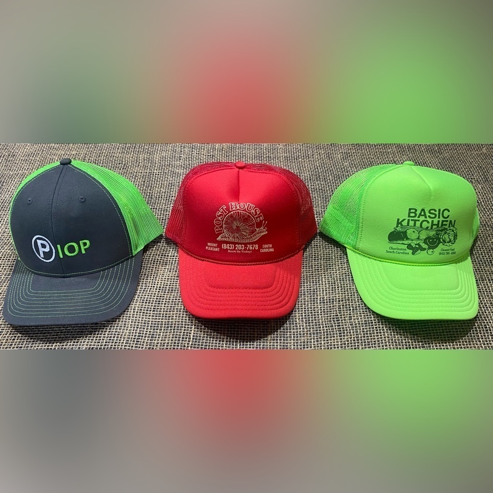 Hats NEW 3 SC Lowcountry Coastal Trucker Hats…IOP, Mt Pleasant, Charleston